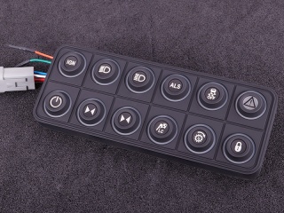 CAN knappsats (12 knappar) med multifärgs LED